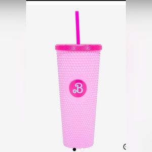 Barbie Movie Pink Pyramid Acrylic Studded Travel Cup